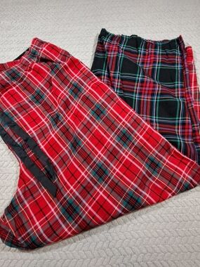 Victoria's Secret Red and Black Plaid Pajama Pants
